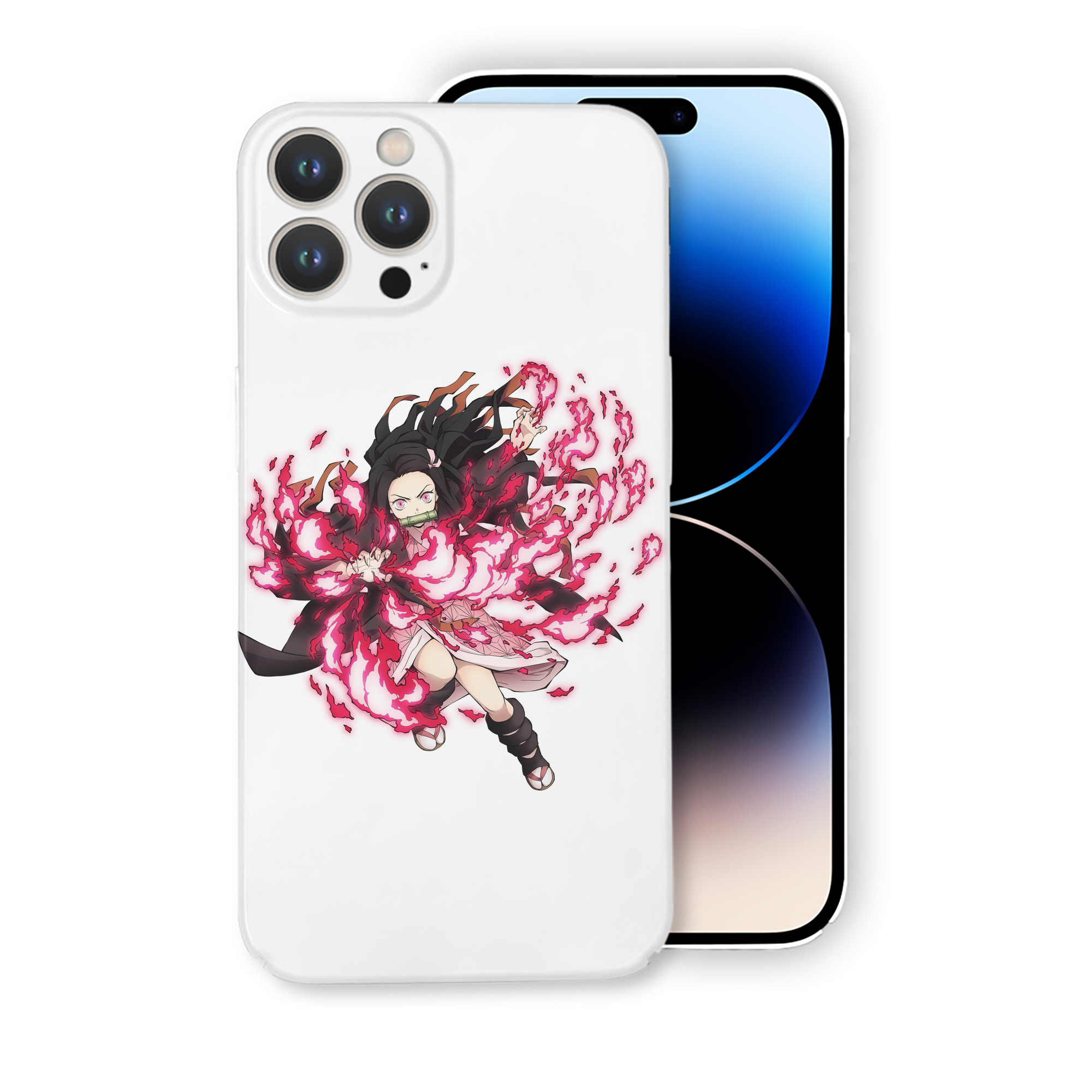 （画像用） 鬼滅の刃（きめつのやいば）竈門 禰󠄀豆子／かまど ねずこ Kamado Nezuko 【iPhone 14シリーズ対応】ハードケース